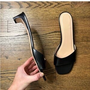J. Crew Lina Kitten Heels Black Leather Sz 11